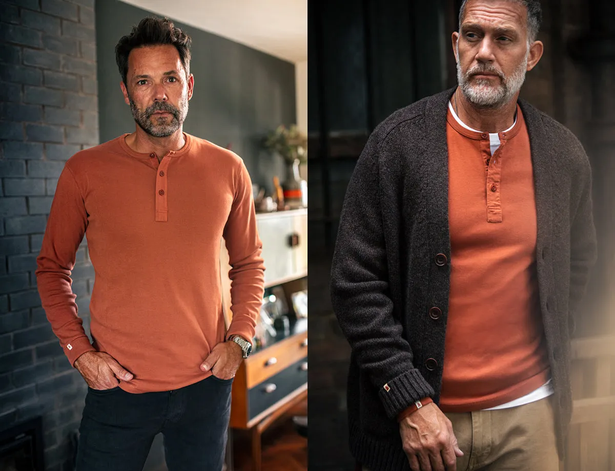 &SONS The New Elder Henley Shirt Auburn