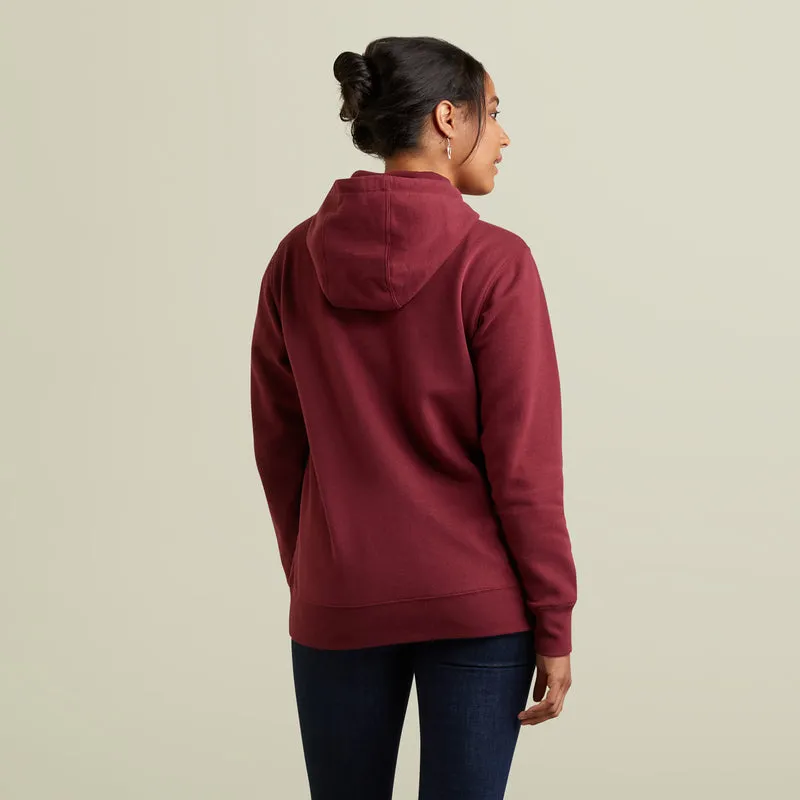 Ariat Women's Ariat Logo Hoodie, Zinfandel