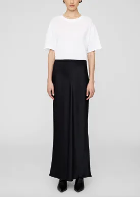 Bar Silk Maxi Skirt - Black