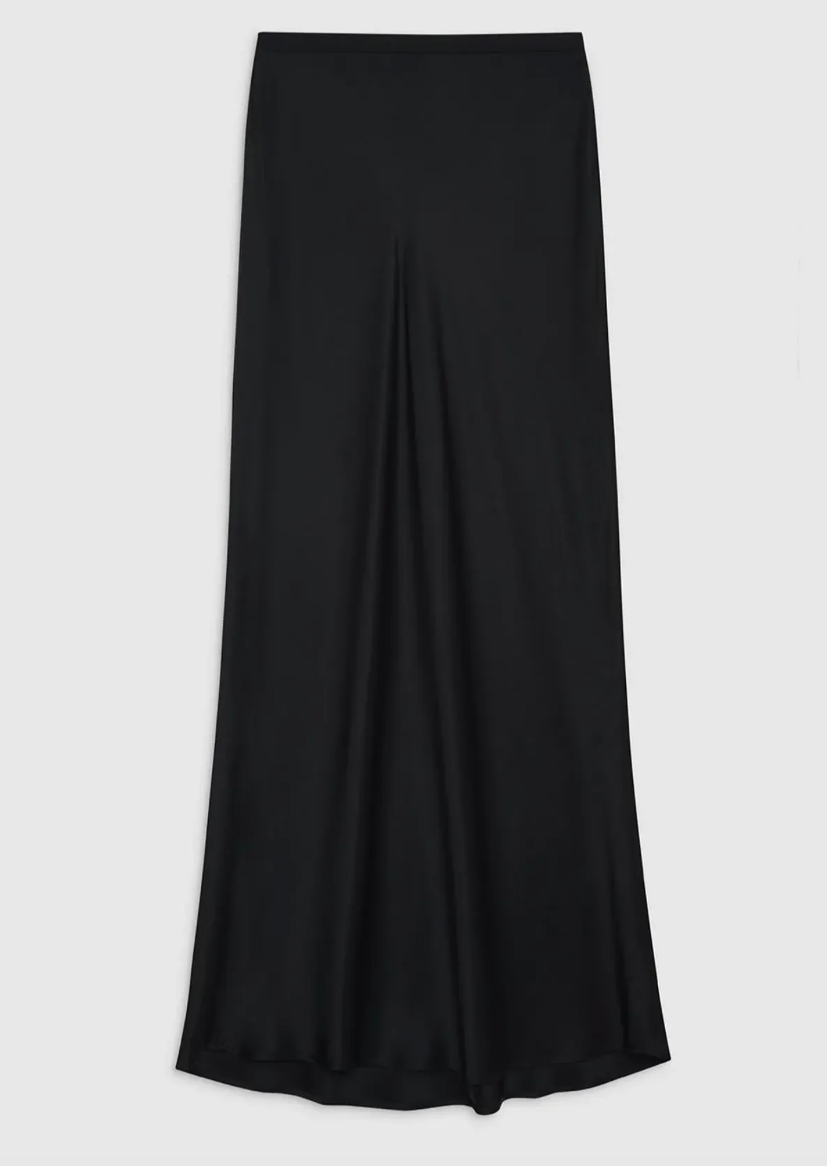 Bar Silk Maxi Skirt - Black