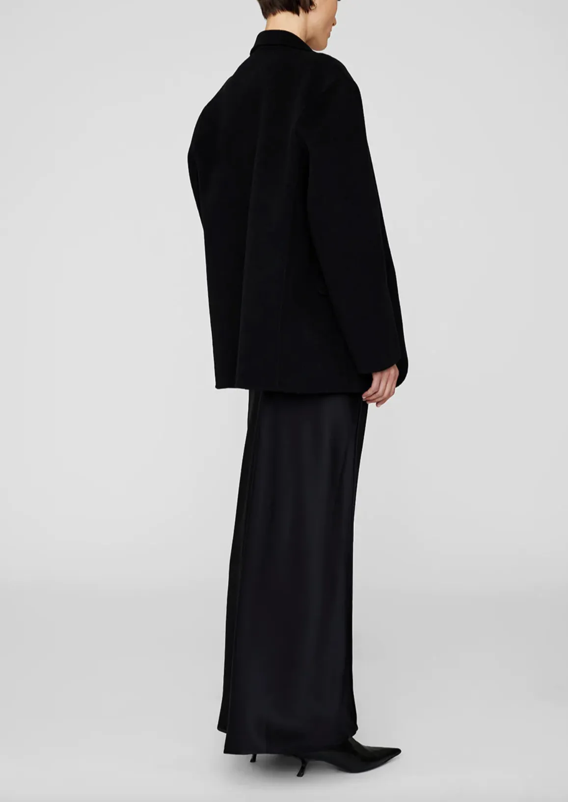 Bar Silk Maxi Skirt - Black