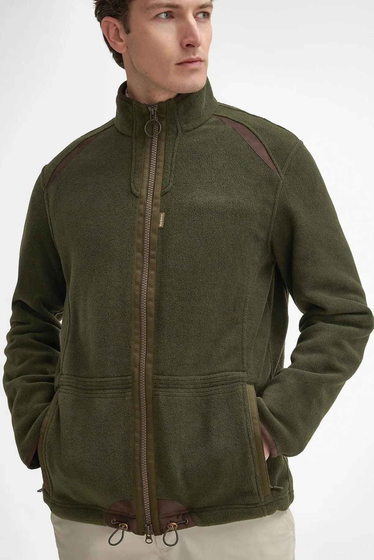 Barbour Fleece Langdale fleece Jacket in Olive Forest MFL0192OL72