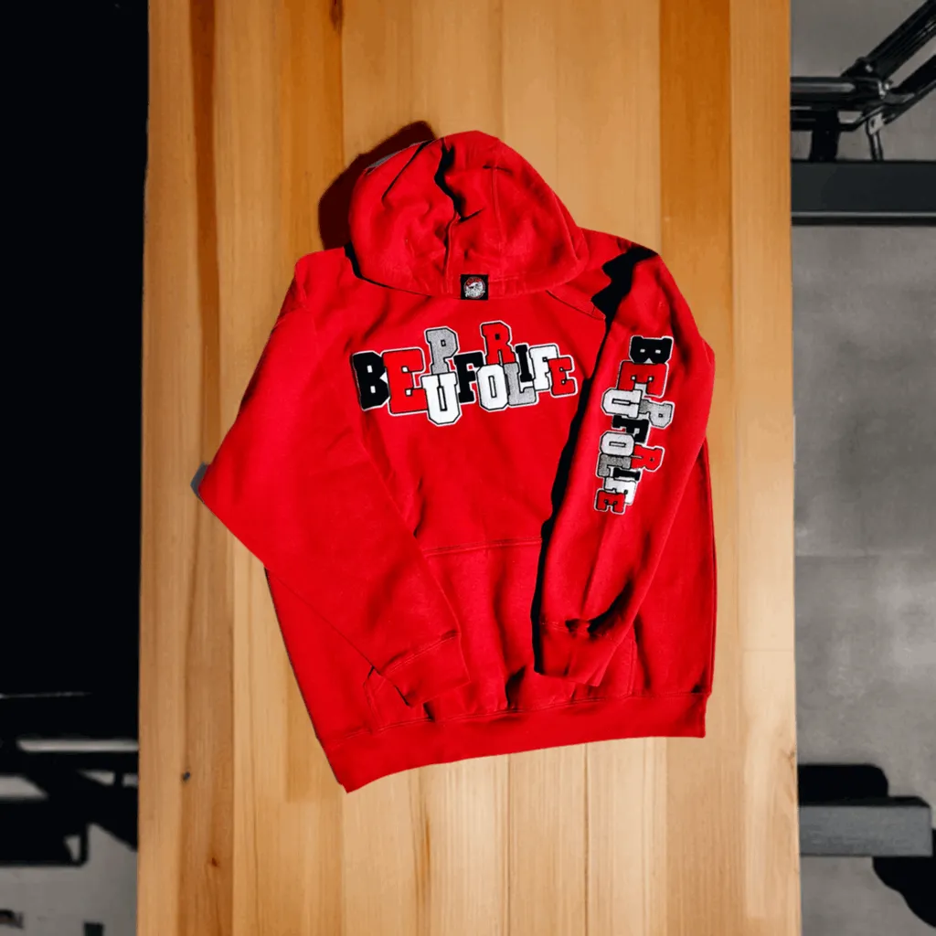 BE UP Hoodie - Alphabet Chenille Patch