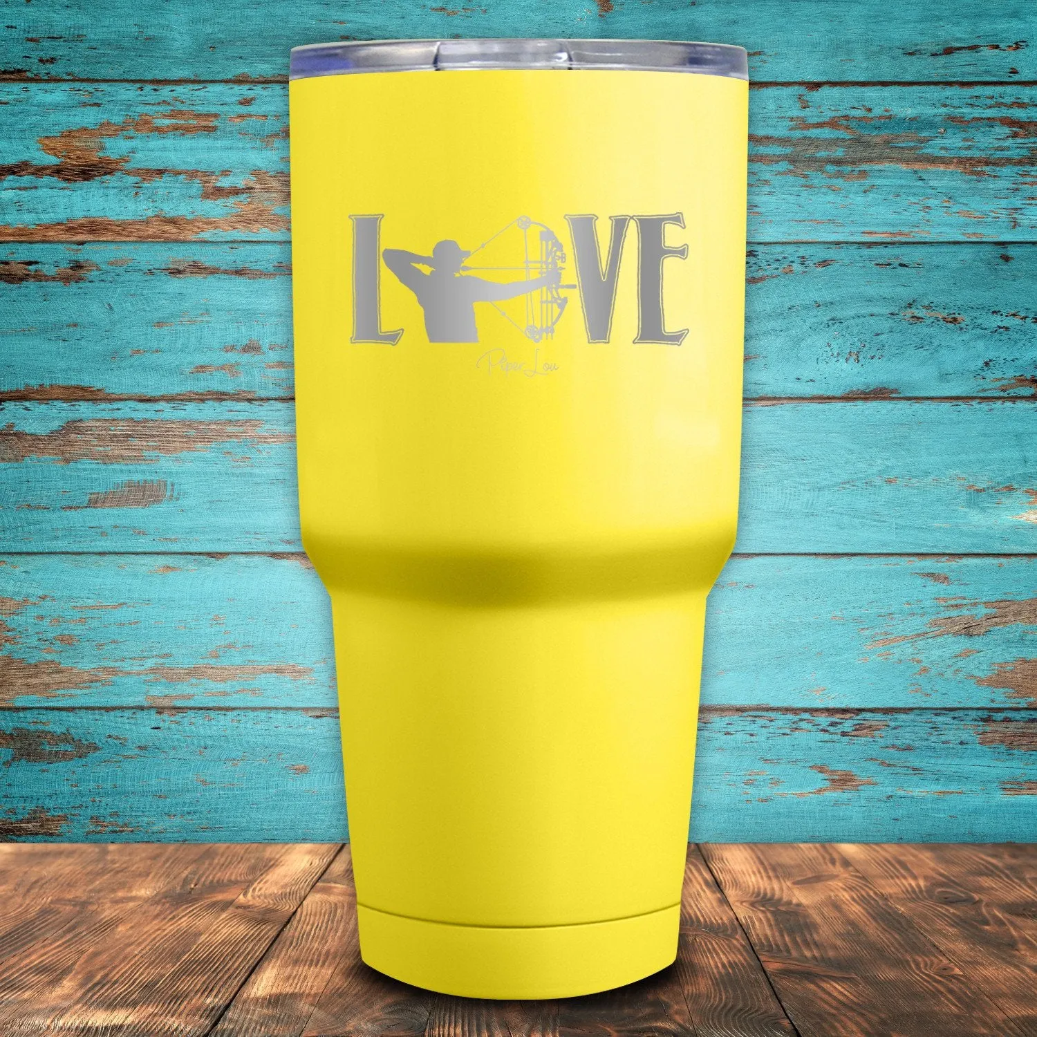 Bowhunting Love Coated Drinkware