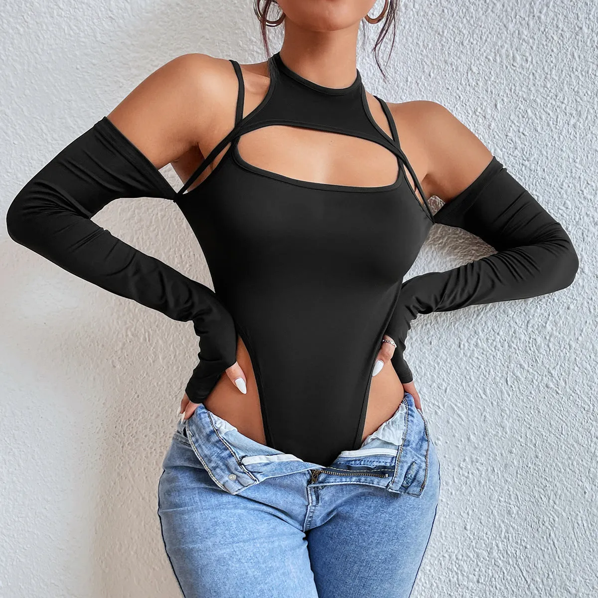 Camisole Women's Backless Hollow Out Irregular Bodysuits