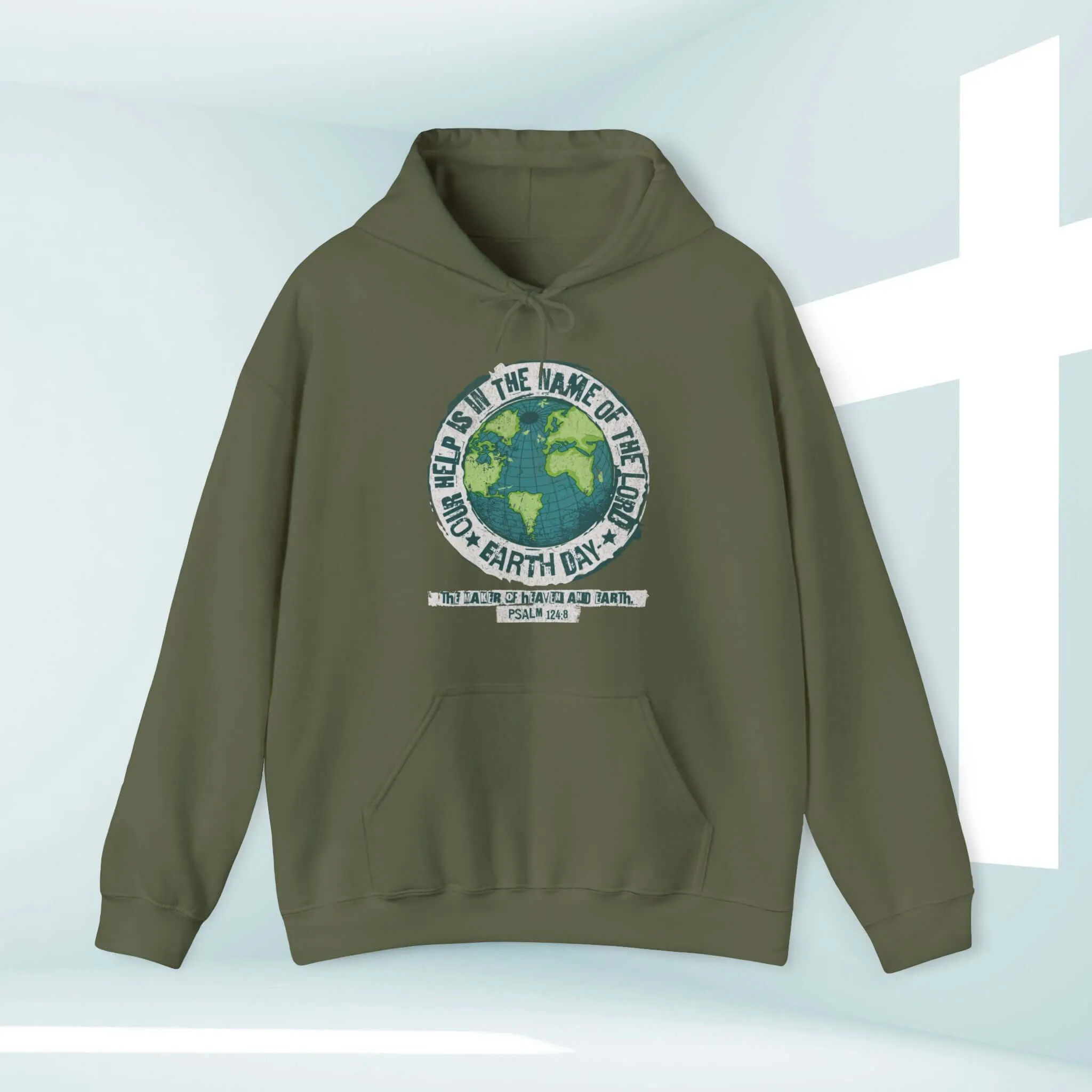 Camping Outdoor Nature Christian Hoodie, Earth Day Our Help Is Hooded Sweatshirt