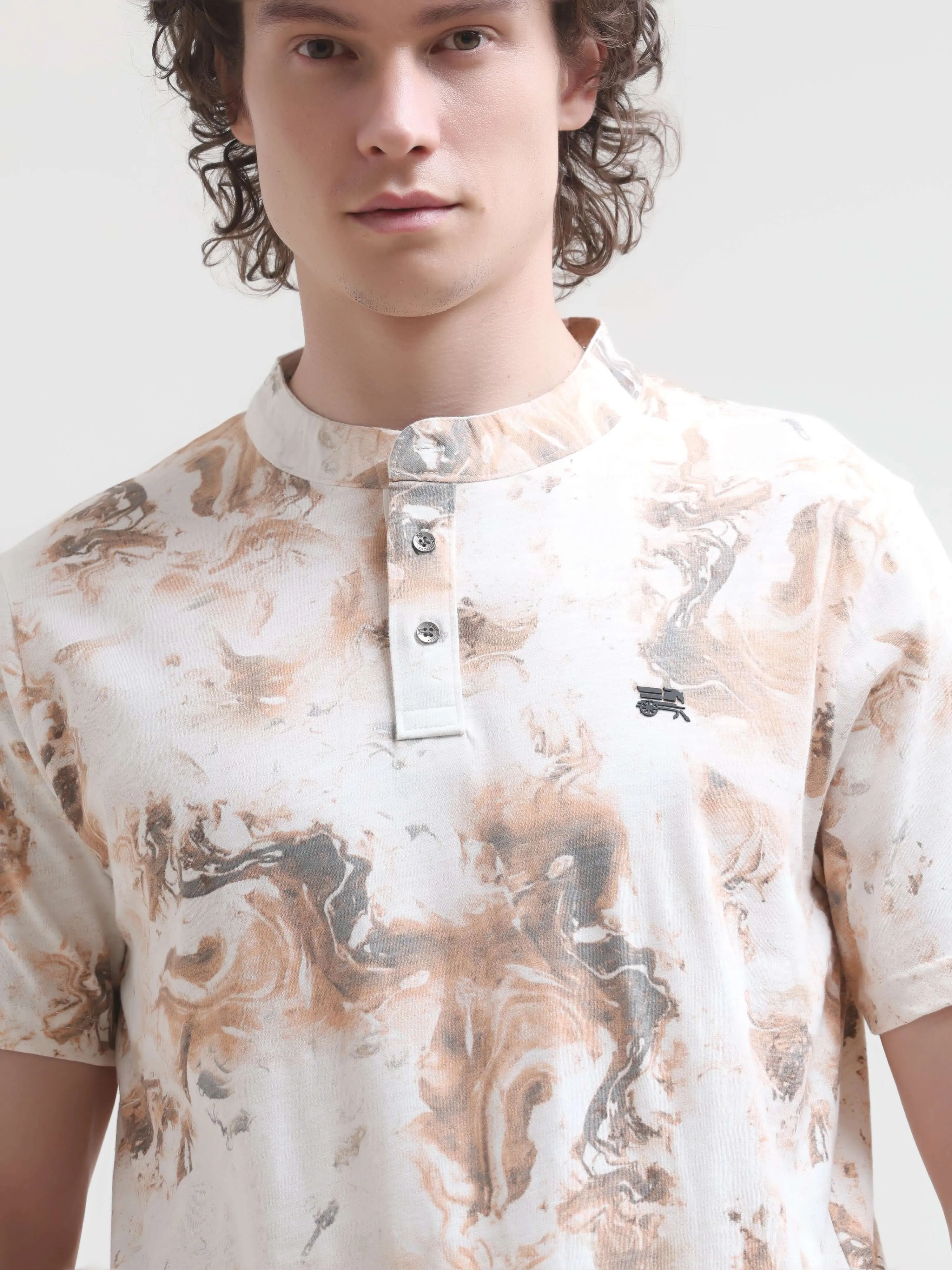 Caramel Splash Henley T-shirt