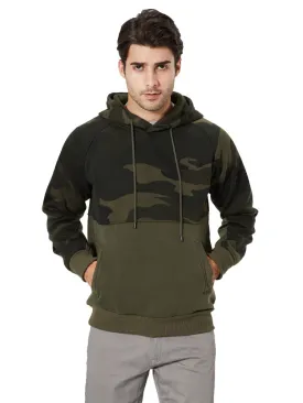 Casual Camouflage Color-Blocking Hoodies