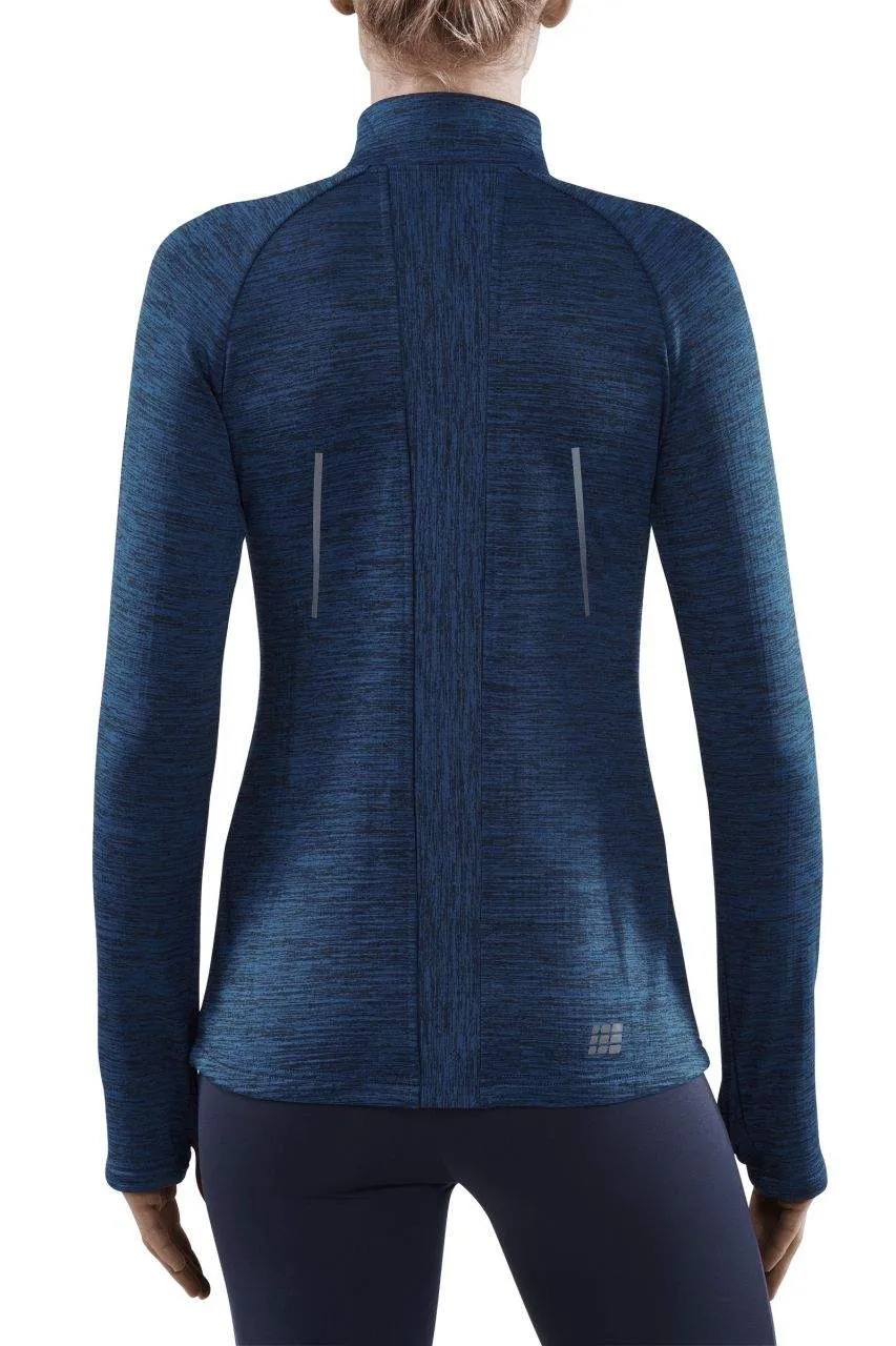 CEP | Winter Run Quarter Zip Pullover | Women's | Dark Blue Melange