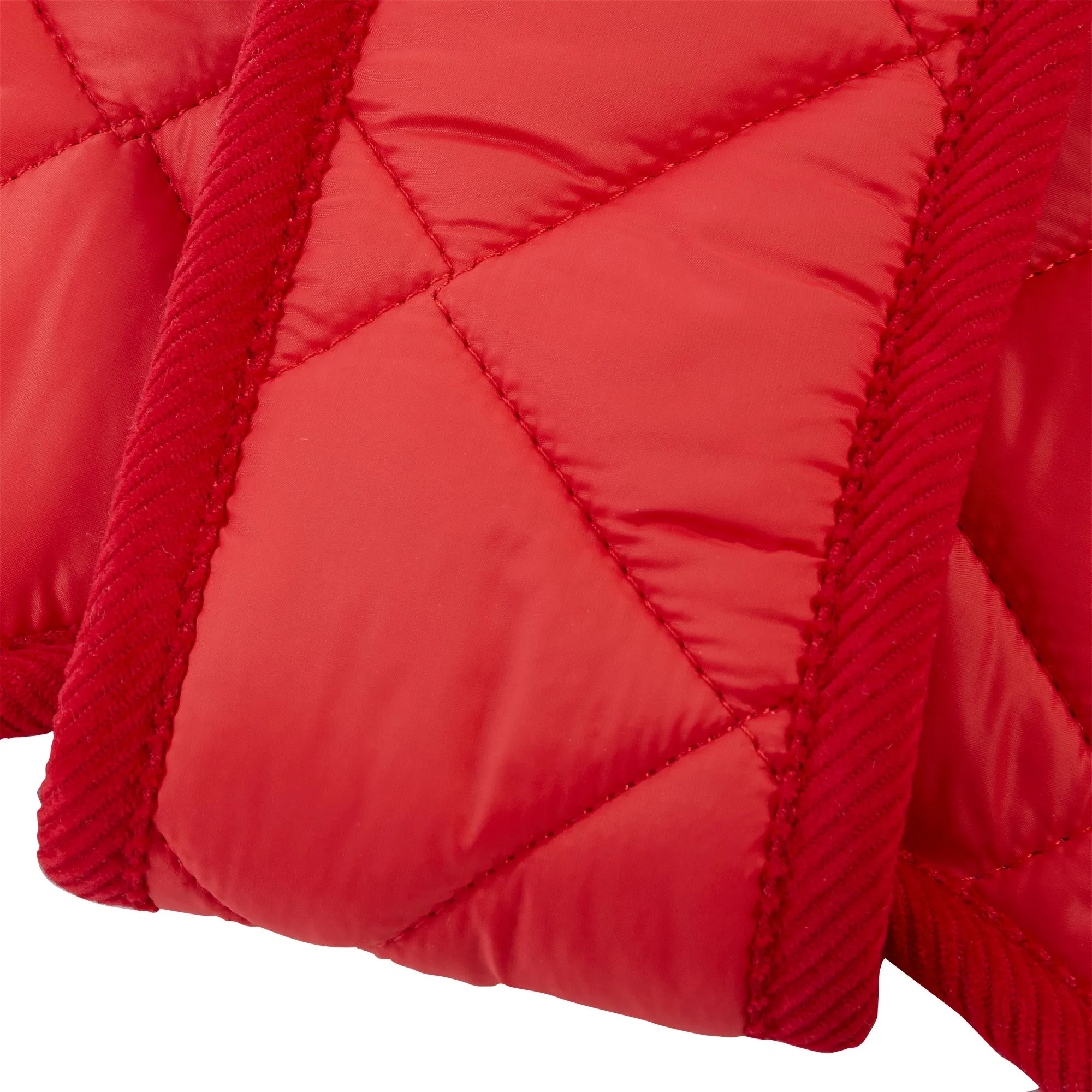 Chigwell Quilted Luxury Red Dog Coat for Whippets