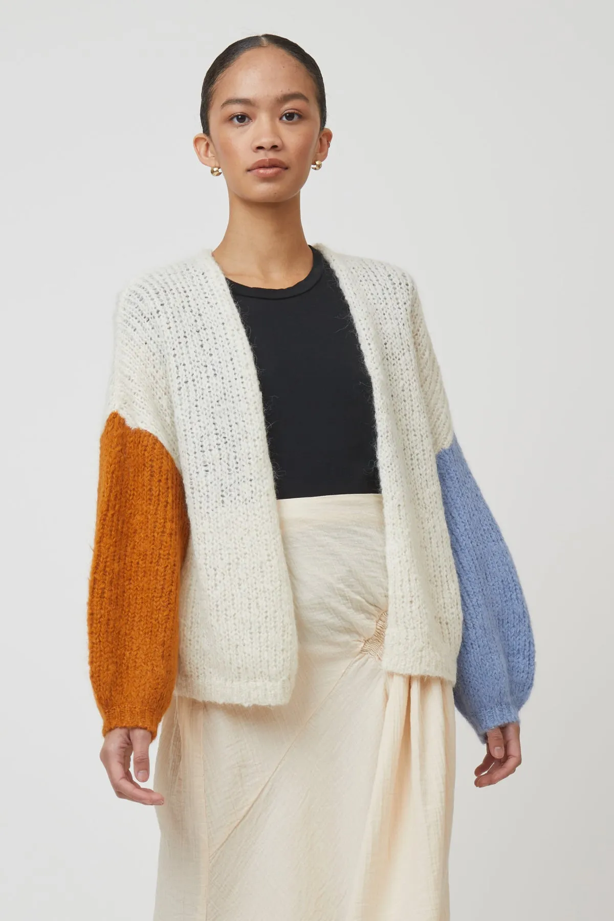 Color Blocking Cora Cardigan in Alpaca