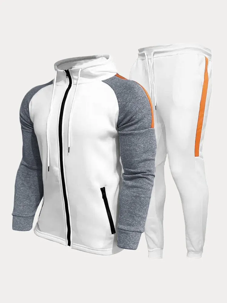 Color Blocking Hooded Sports Set