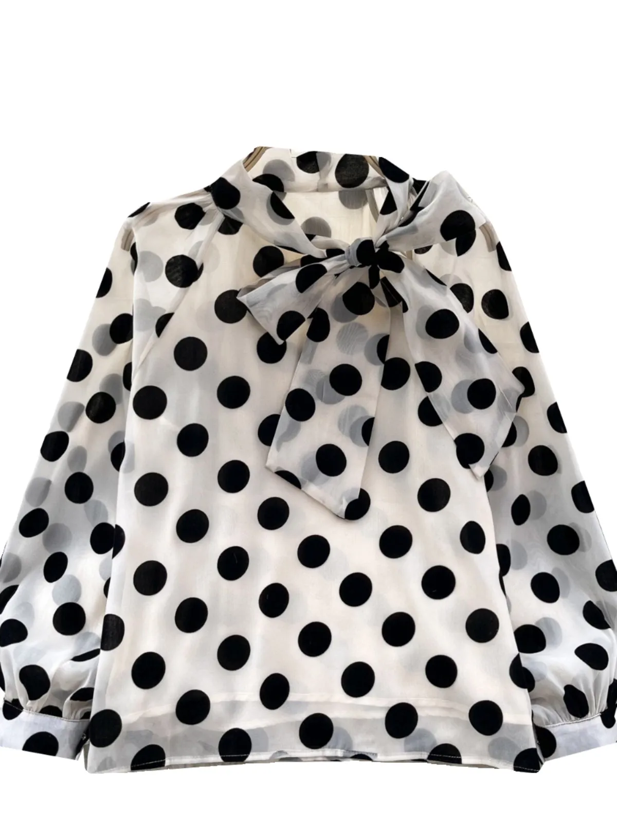 Color Blocking Polka Dot Shirt