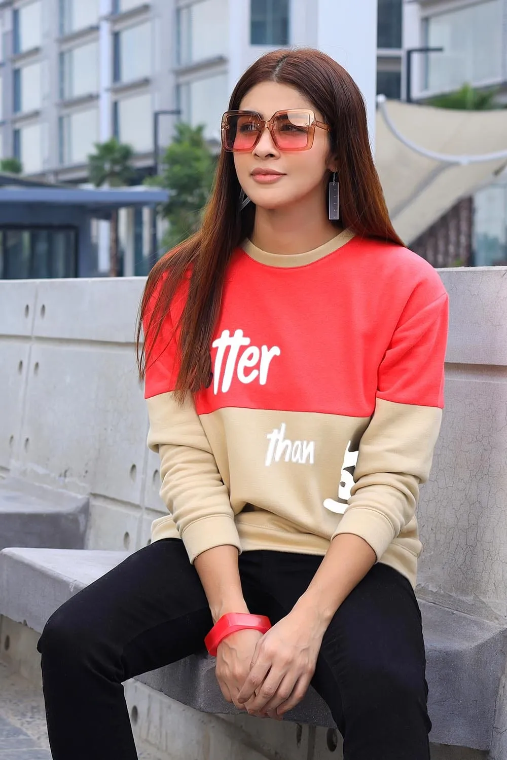 Color Blocking Sweat Shirt