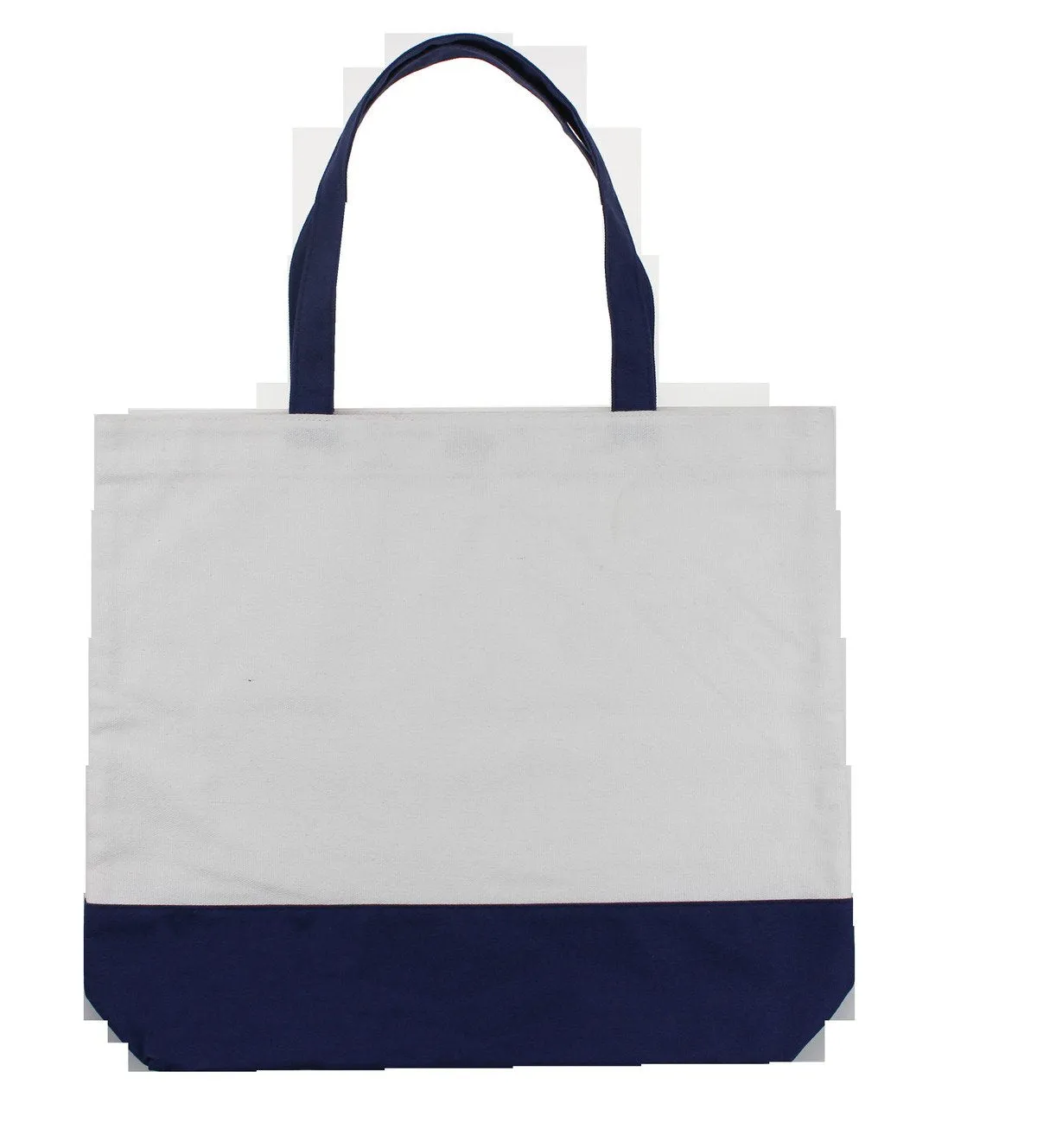 Cotton Color Blocking Tote Bag