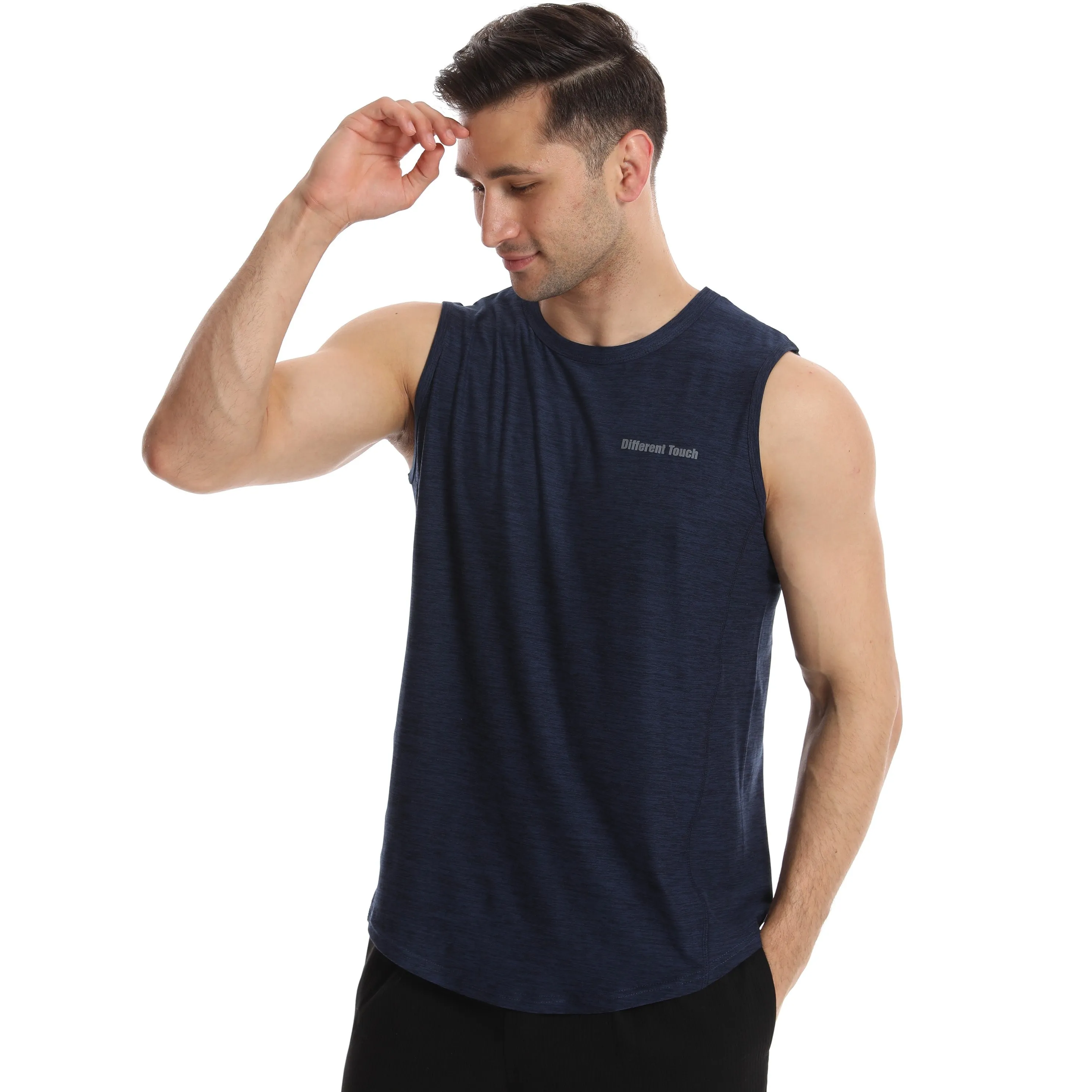 Crew Neck Muscle Tank Top | Active Gym Sleeveless | Men’s