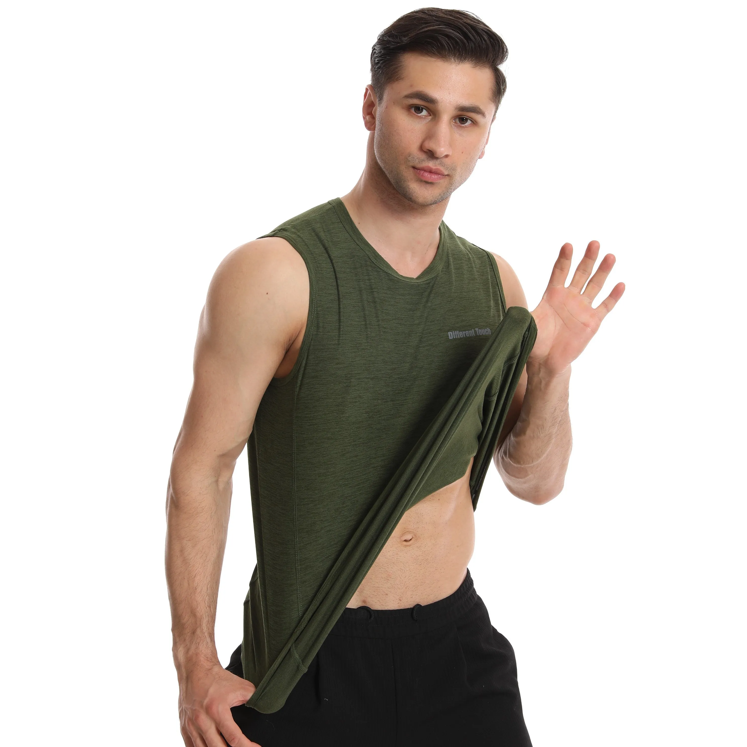 Crew Neck Muscle Tank Top | Active Gym Sleeveless | Men’s