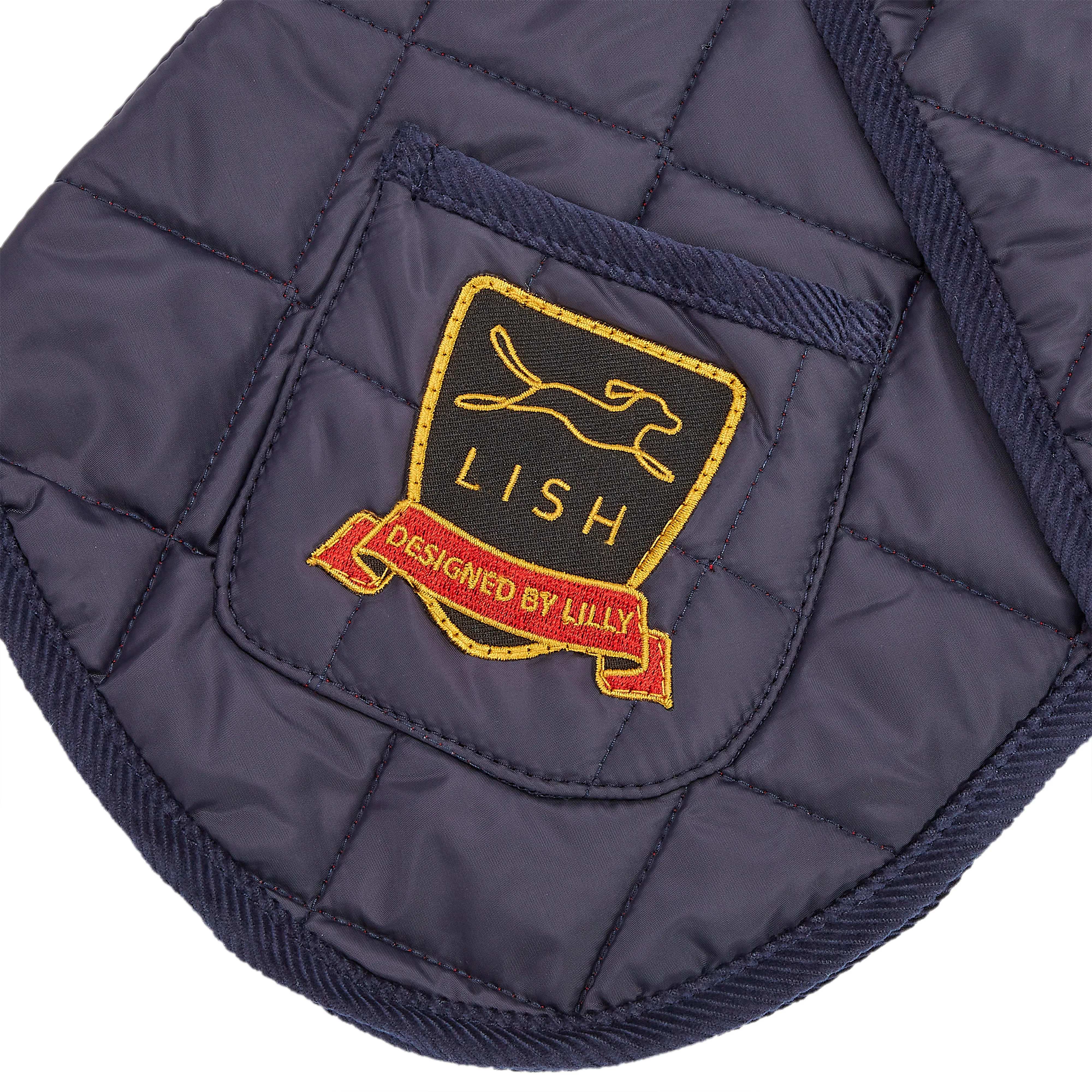 Elwin Navy Sustainable Designer Whippet Dog Coat