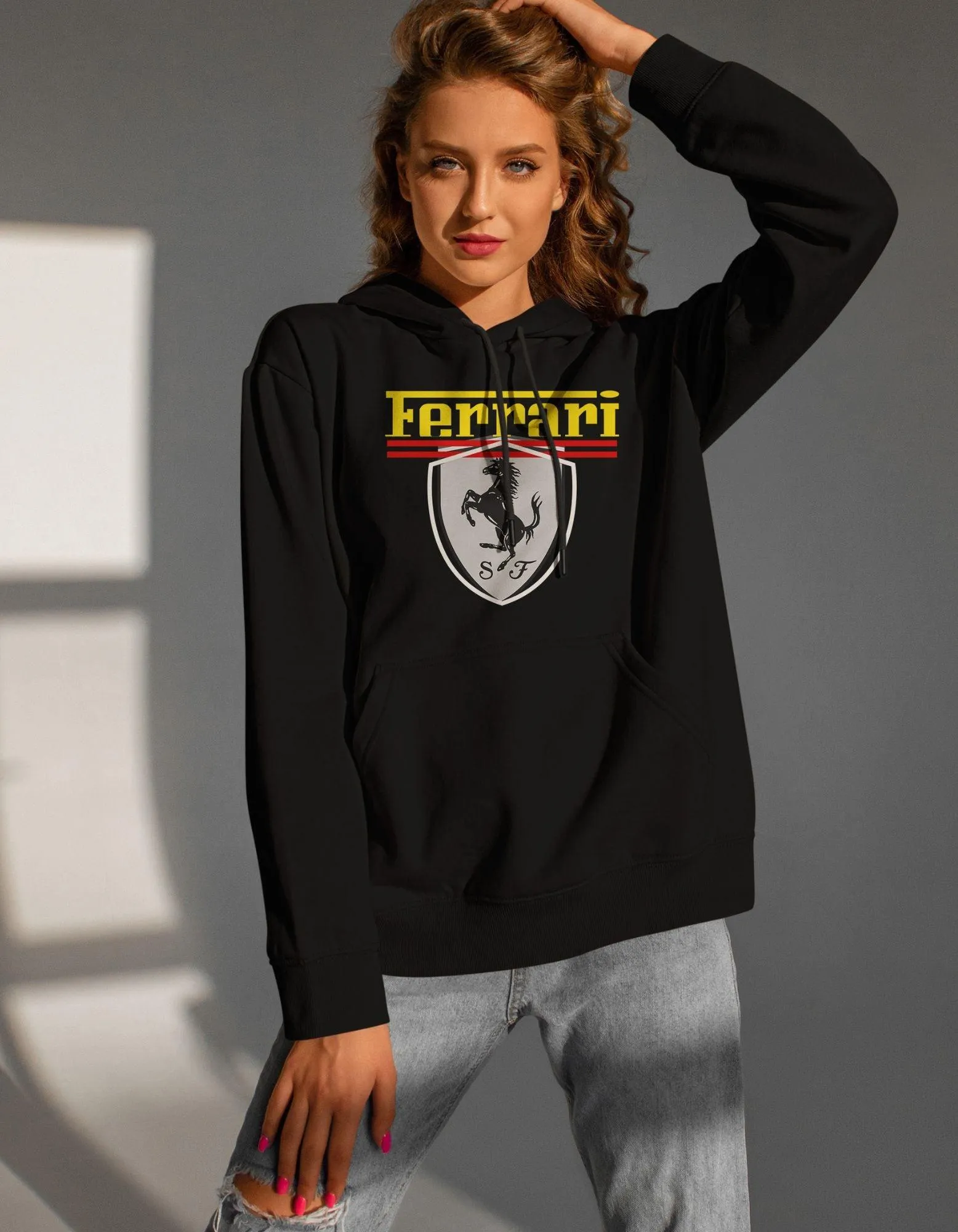 Ferrari Printed Unisex Hoodie For Men/Women