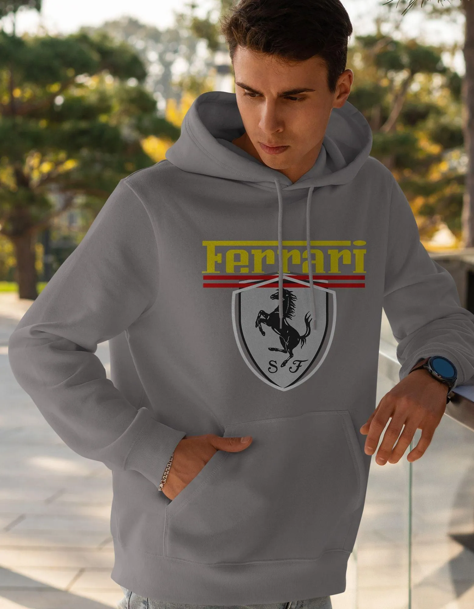 Ferrari Printed Unisex Hoodie For Men/Women