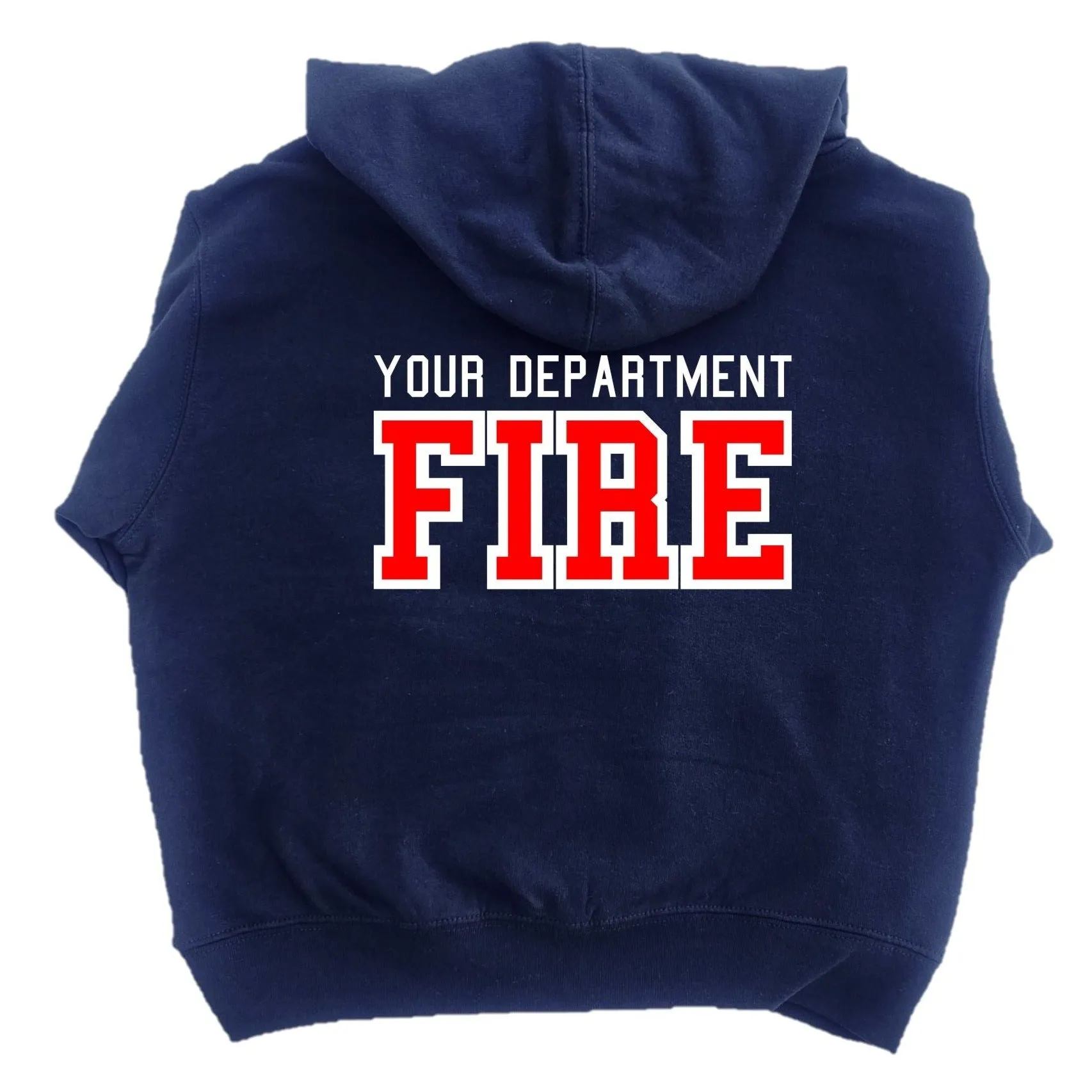 Firefighter YOUTH Personalized Navy Hoodie with RED Maltese Cross