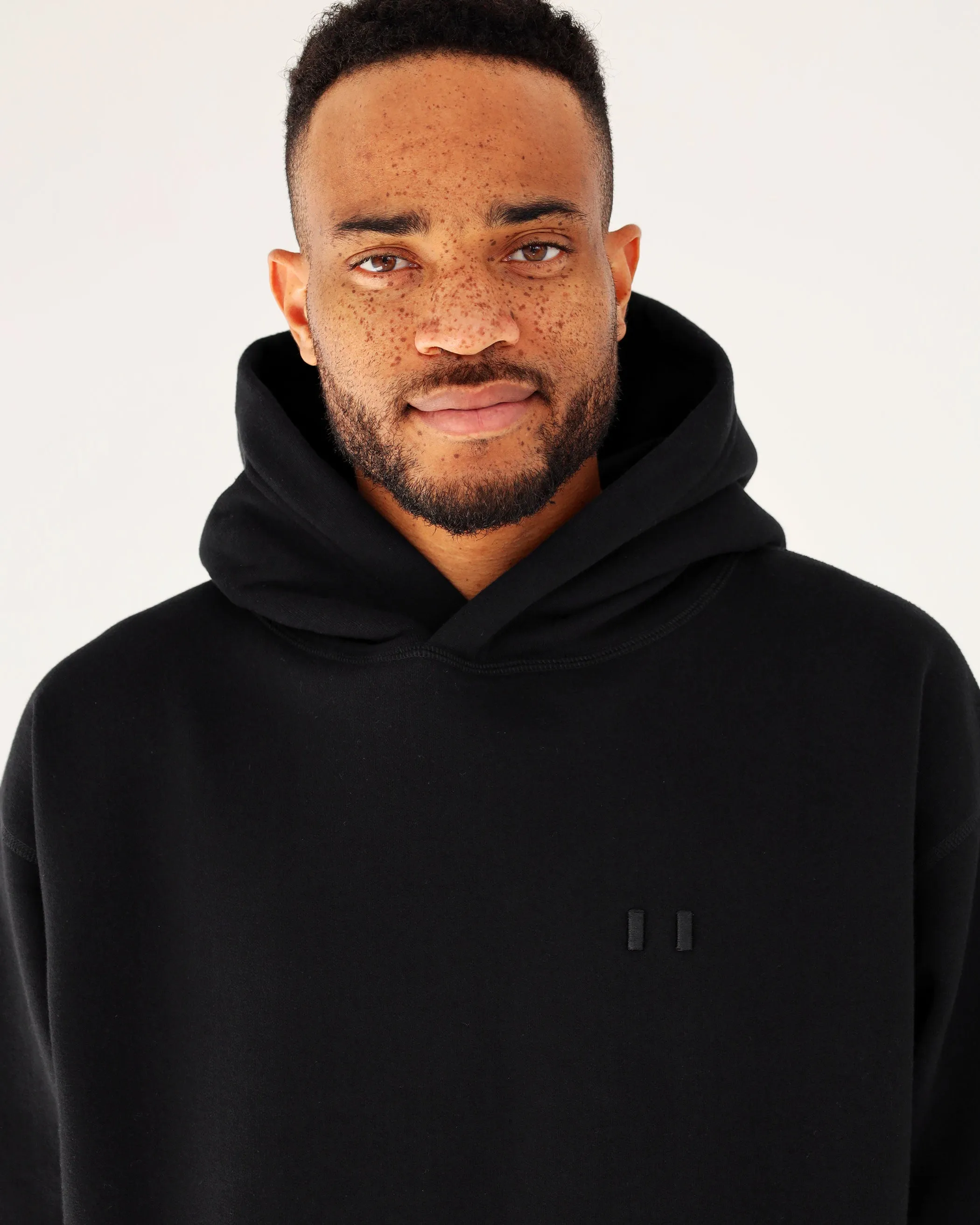 Flag Fleece Hoodie Black - Unisex