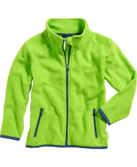 Fleece Jacket: Green with Contrasting Zipper