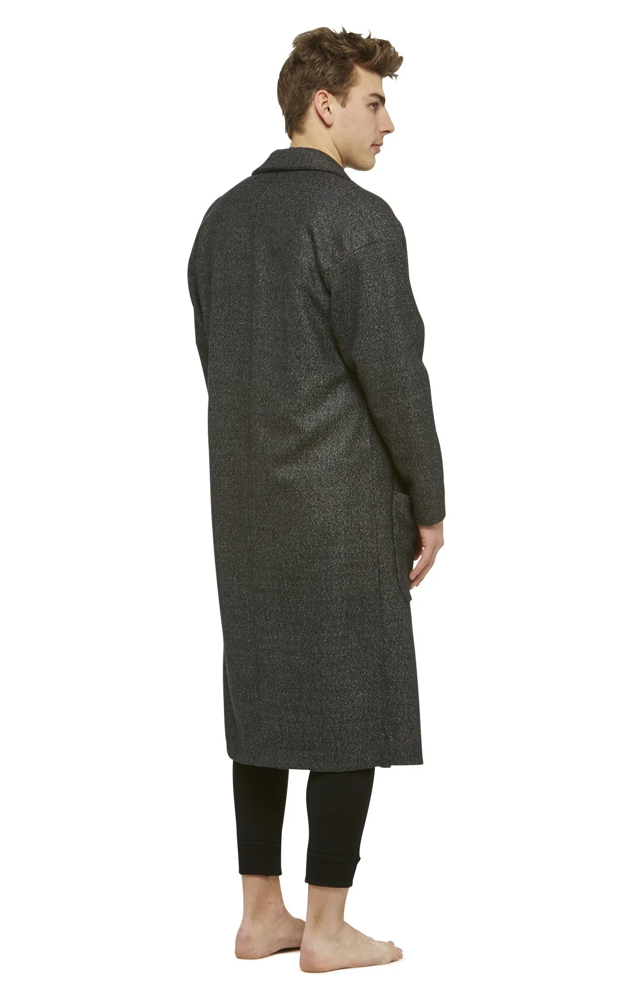 Grey Wool Lab Coat