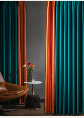 Harper Color Blocking Soundproof Blackout Custom Curtain