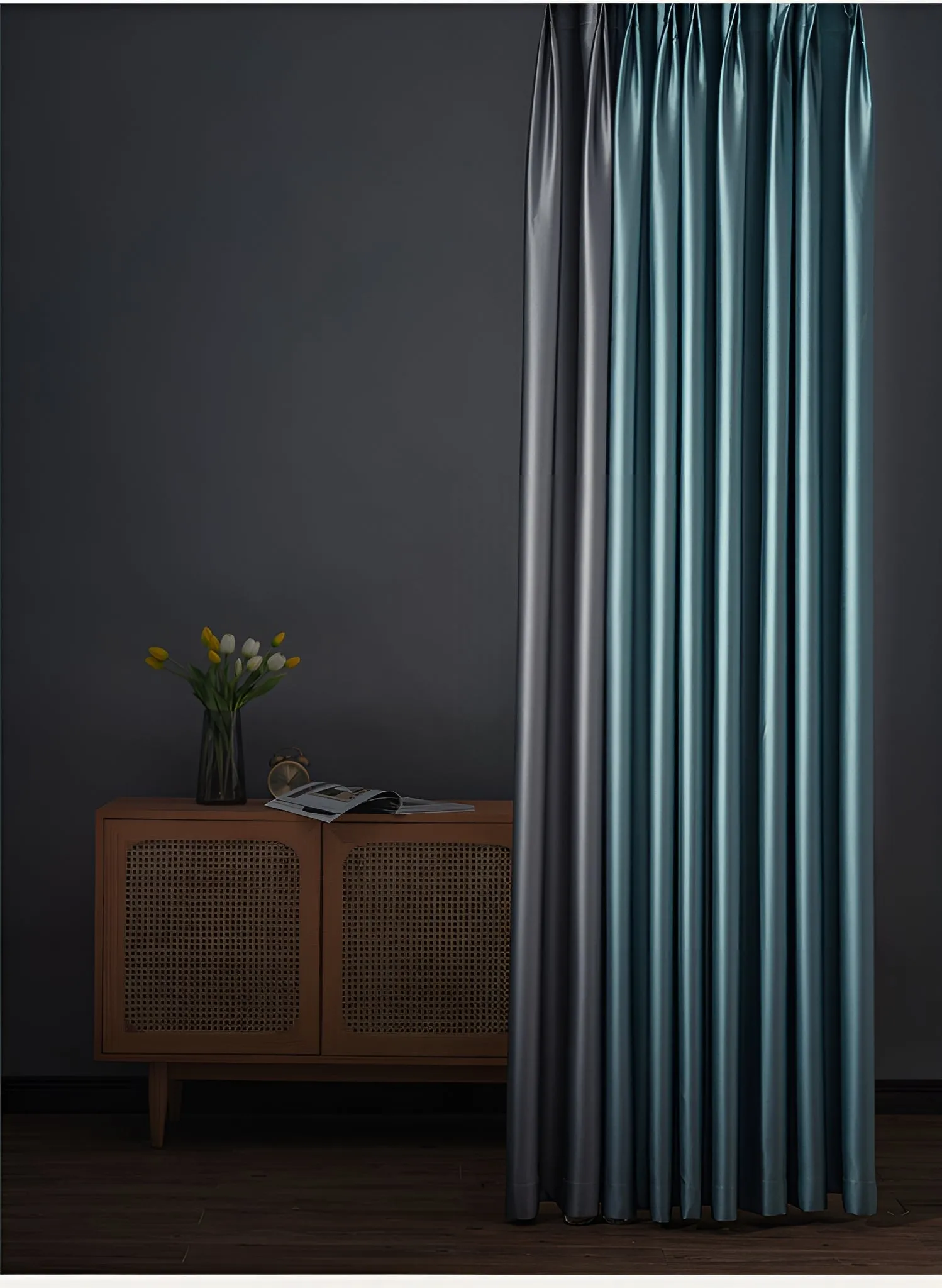 Harper Color Blocking Soundproof Blackout Custom Curtain