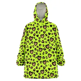 Heart Leopard Print Snug Hoodie