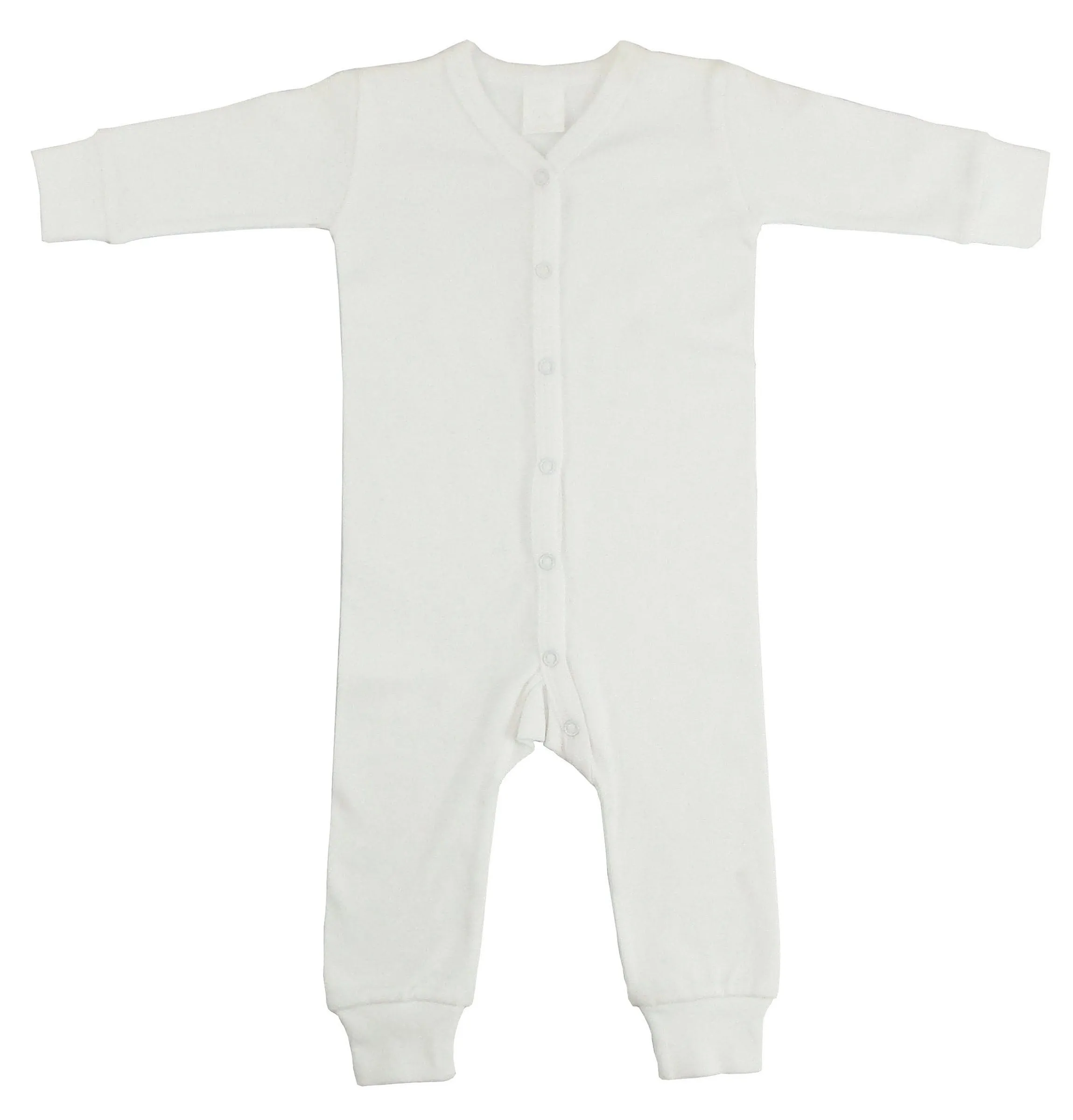 Interlock White Union Suit Long Johns