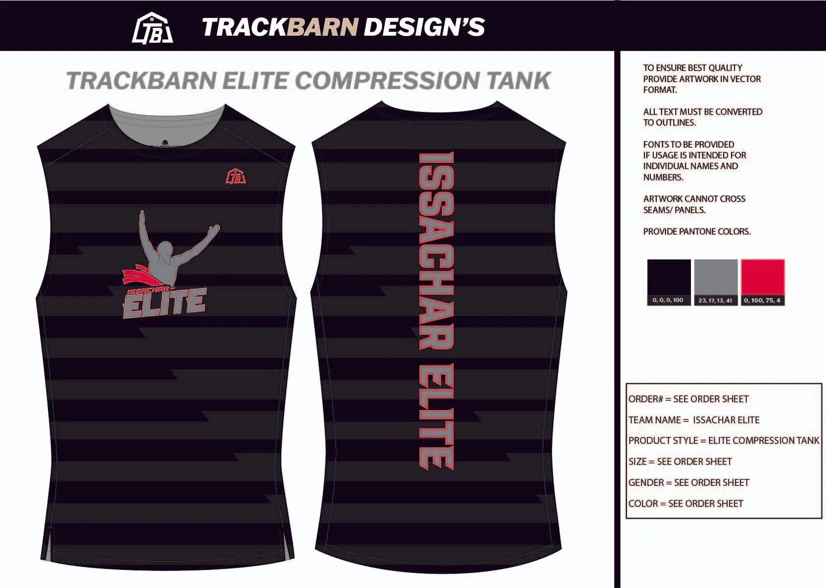 IssaChar-Elite- Mens Track Compression Tank