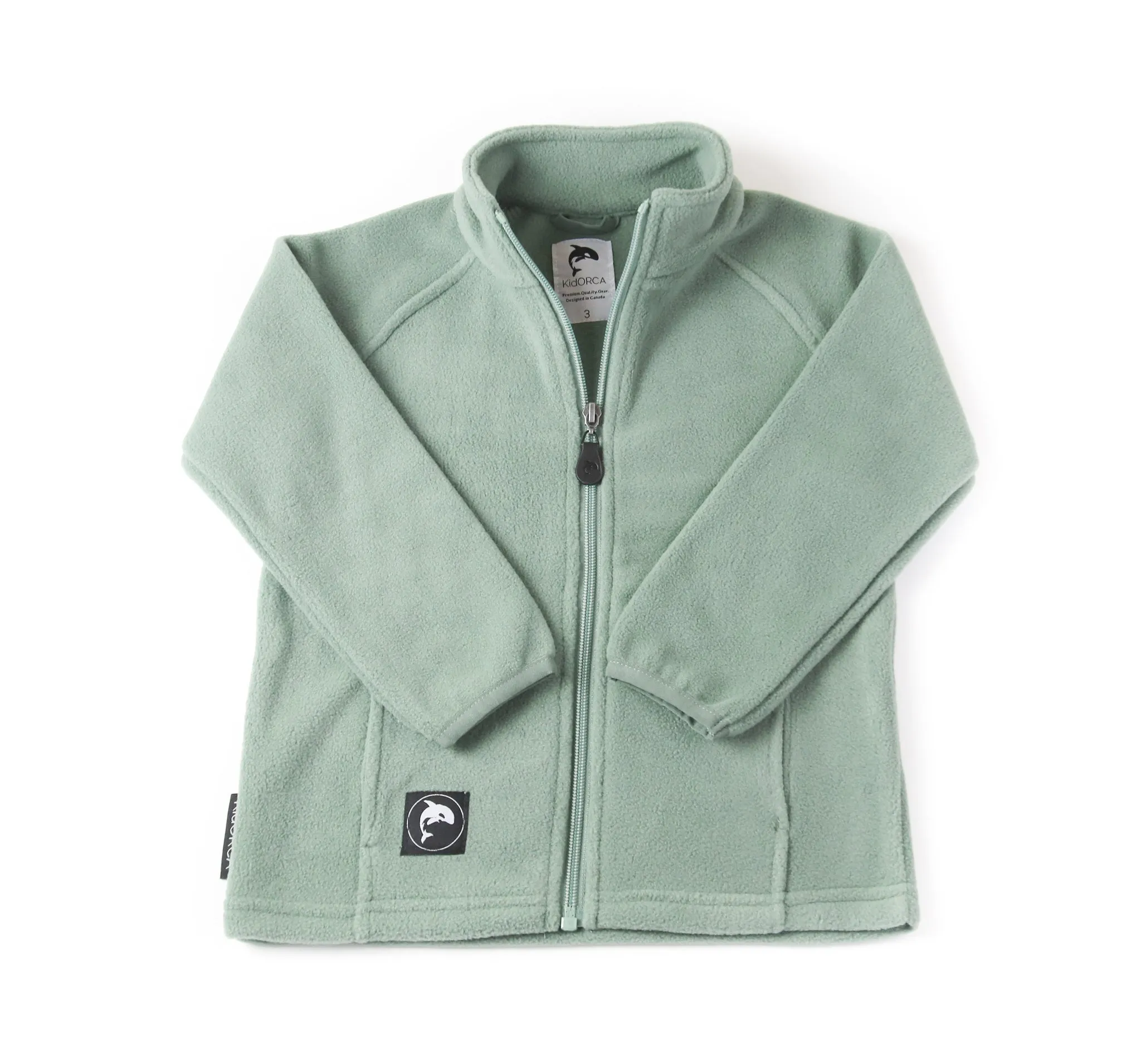 KidORCA Kids Mid Layer Fleece Jacket _ Olive