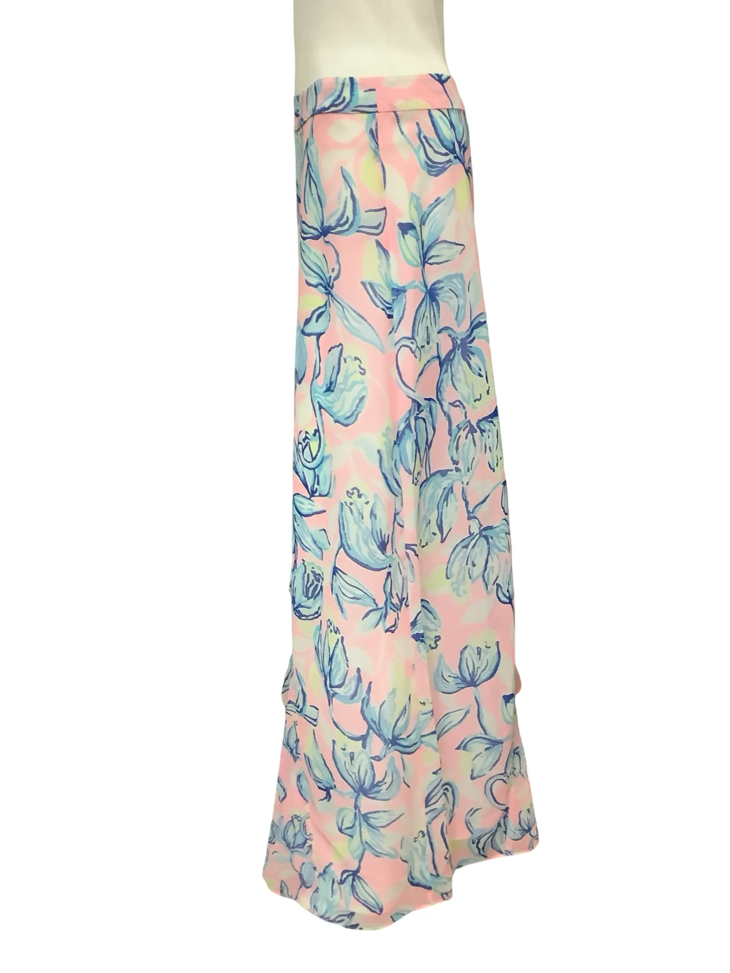 Lilly Pulitzer Agnus Floral Print Maxi Length Skirt Size: M, 8