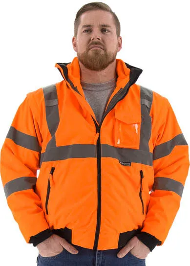 Majestic 75-1382 Hi-Vis Transformer Bomber Jacket Waterproof 8-in-1 Removable Winter Liner ANSI 3