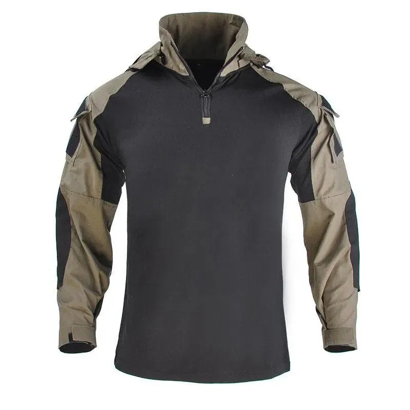 Men's Bomber Jacket Tactical Flight Jacket Coat Combat T-shirt, Tactical Hunting Hoodie Camouflage Men Jacket