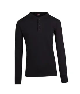 Mens Henley L/S Tee - Black