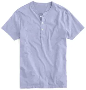 Men's Henley T-shirt - ORIENT BLUE HEATHER