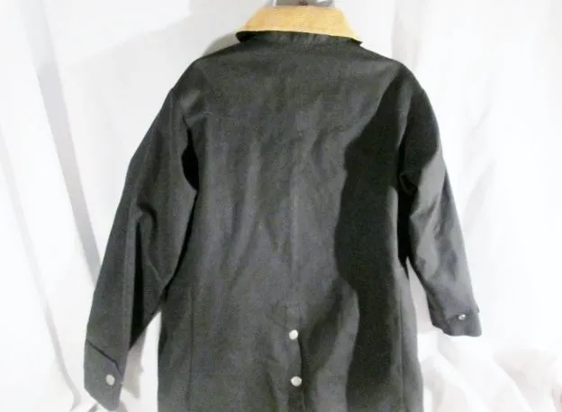 MENS J. PETERMAN Jacket Coat Duster Trench Car Field Barn M BLACK Campus