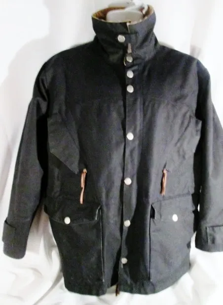 MENS J. PETERMAN Jacket Coat Duster Trench Car Field Barn M BLACK Campus