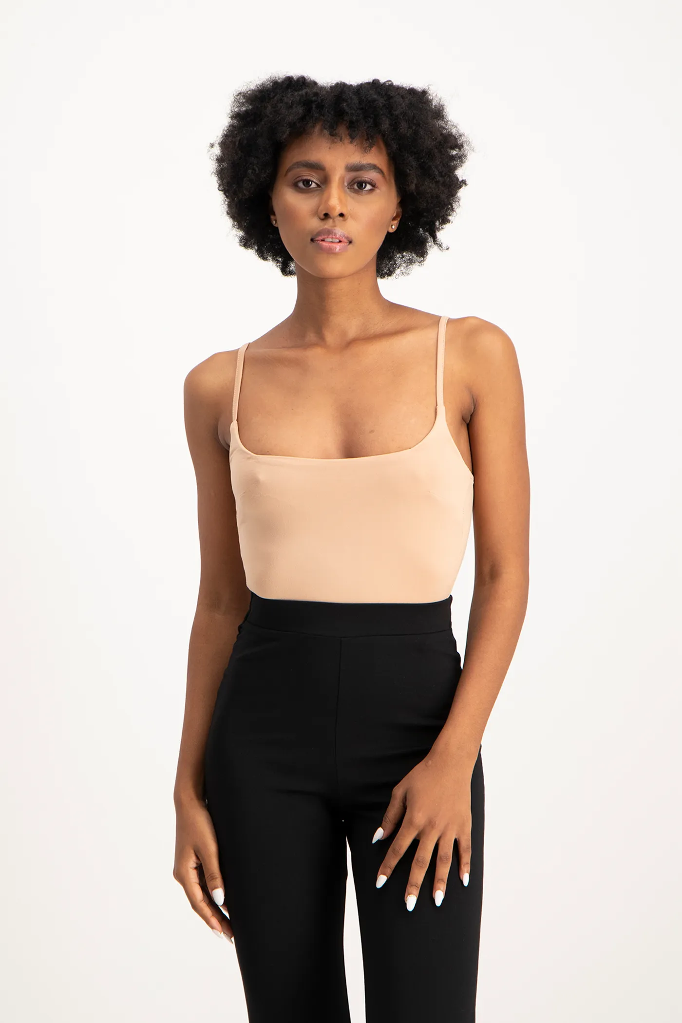 Mindy Strappy Bodysuit - Nude