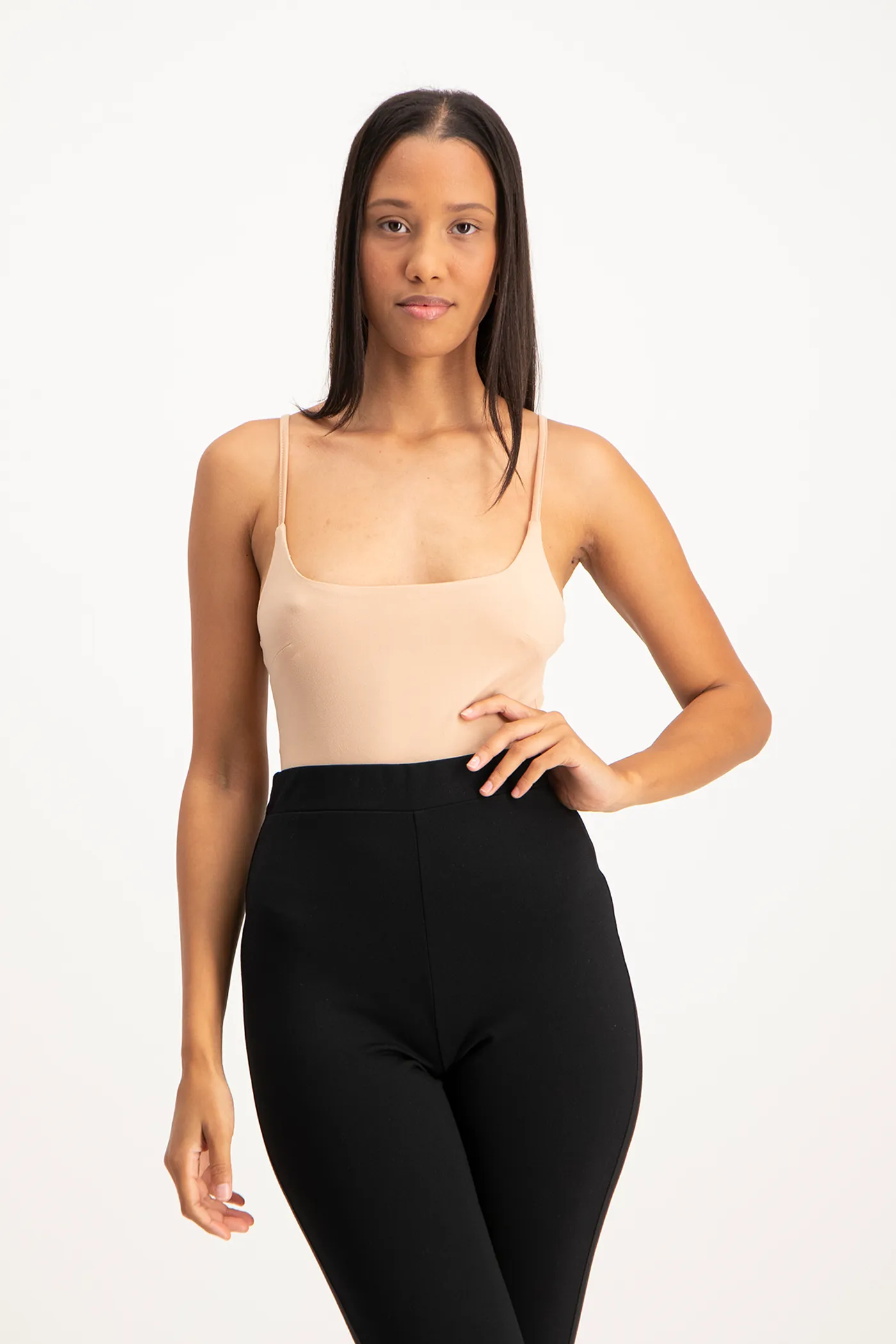 Mindy Strappy Bodysuit - Nude