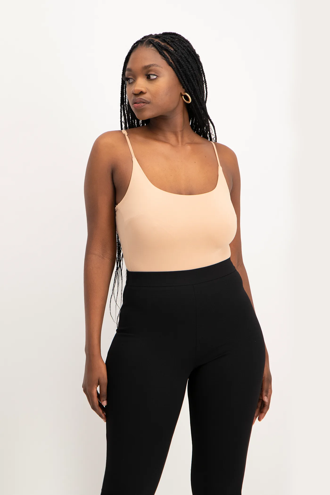 Mindy Strappy Bodysuit - Nude