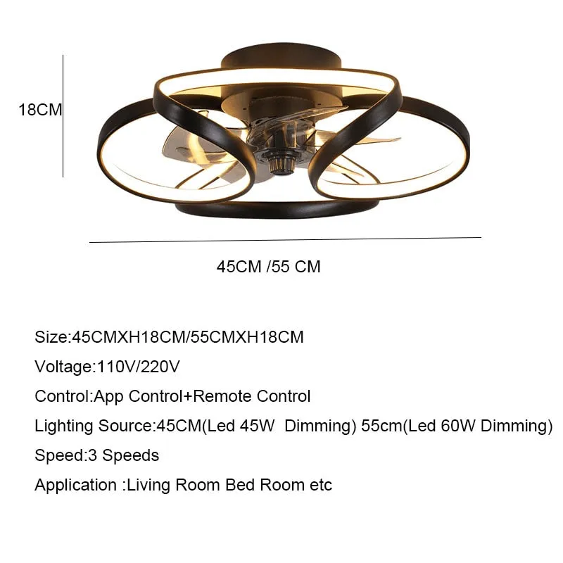 Modern Invisible Fan Ceiling Light