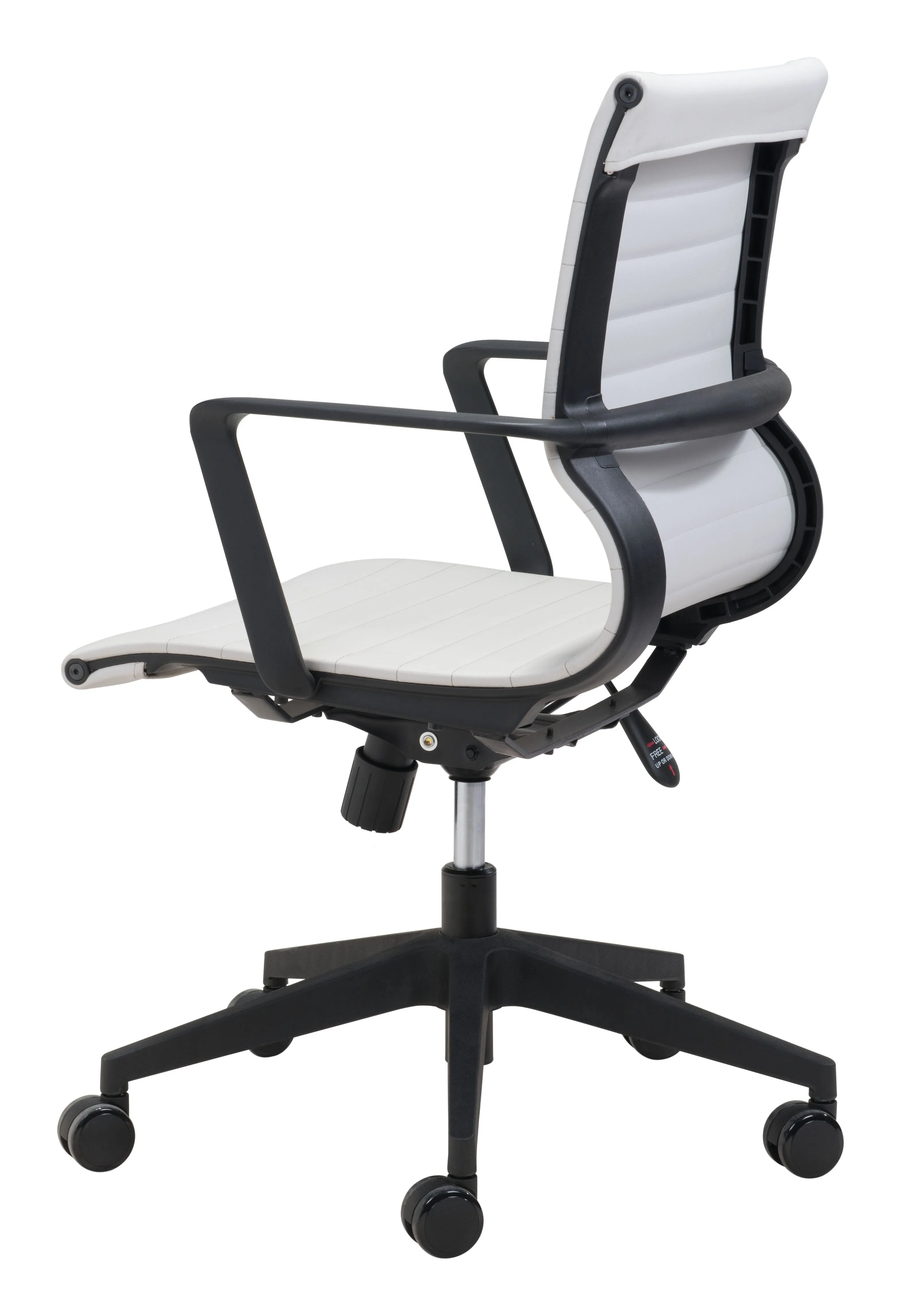 Modern White Office Chair with Elegant Contrasting Black Frame