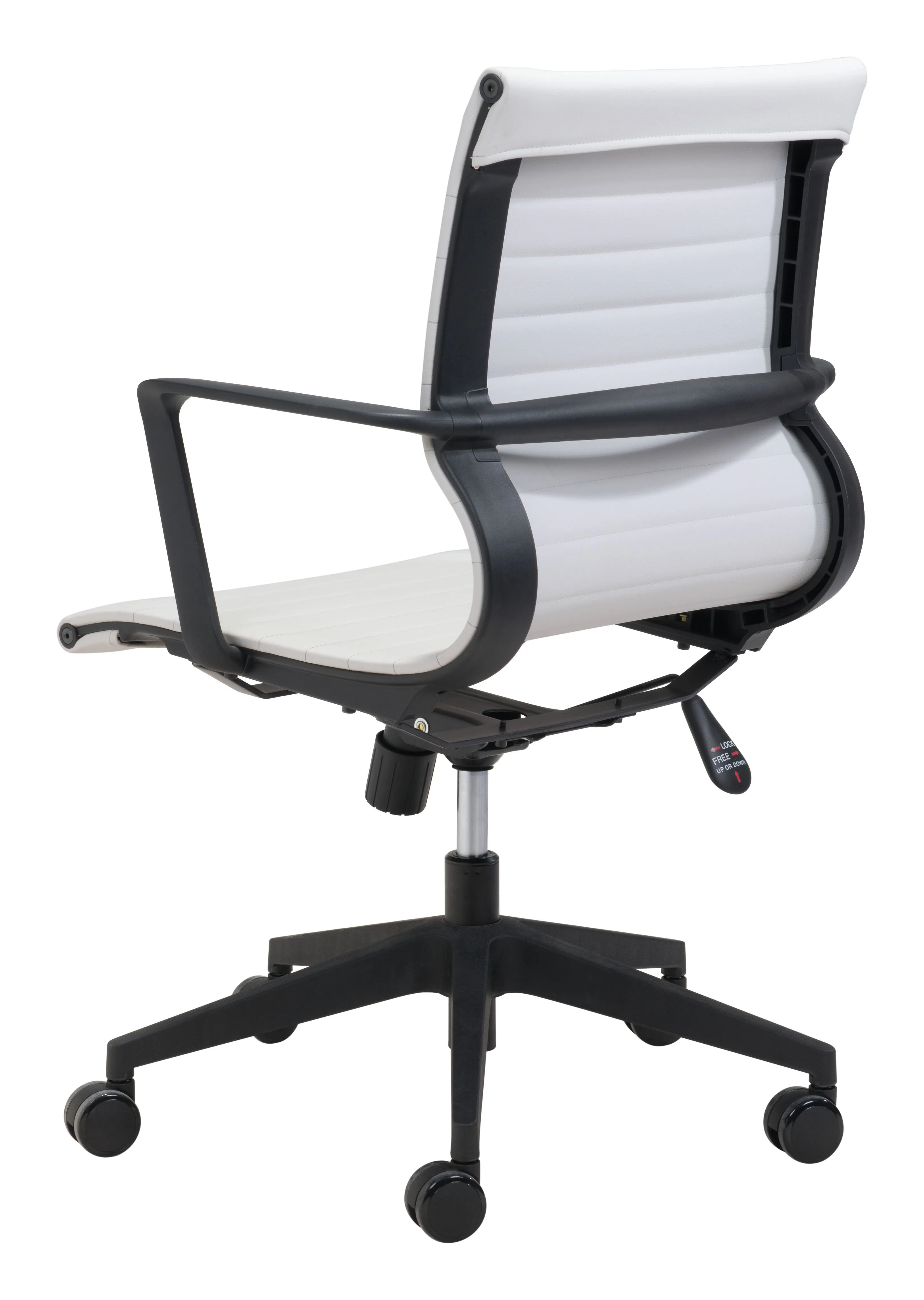 Modern White Office Chair with Elegant Contrasting Black Frame