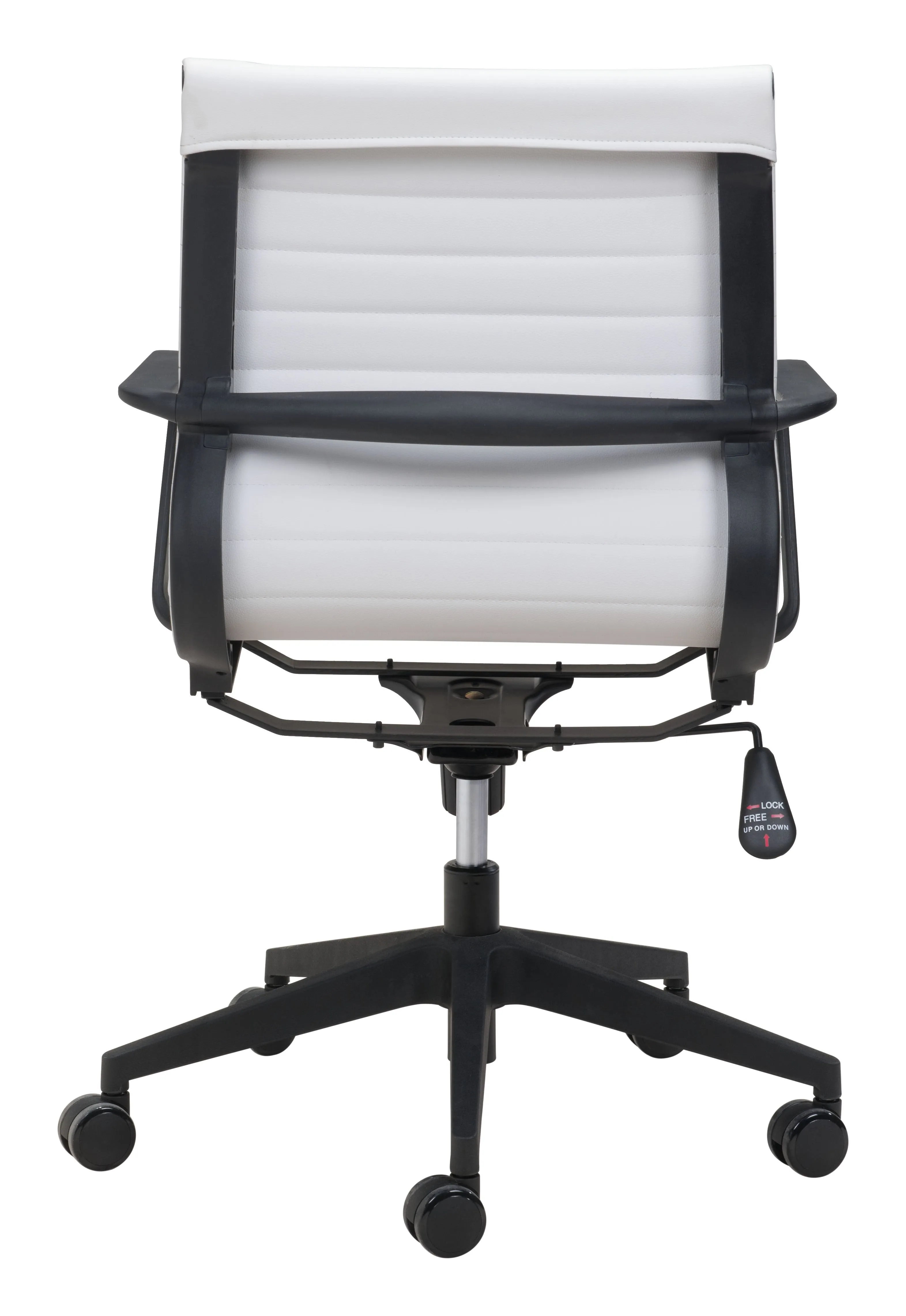 Modern White Office Chair with Elegant Contrasting Black Frame