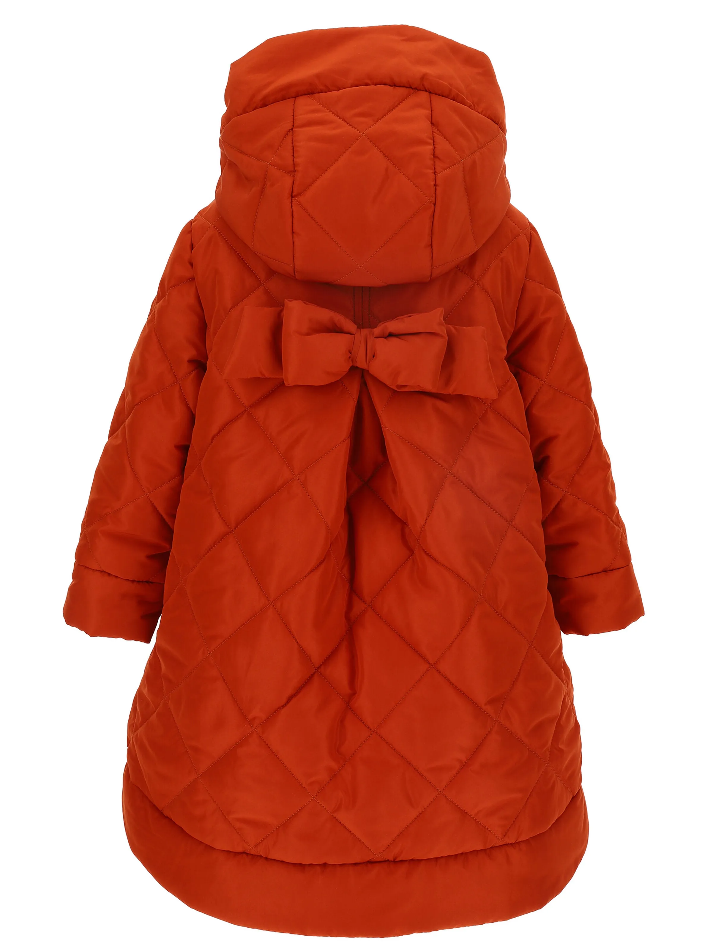 Monnalisa - Quilted Down Coat with Bow