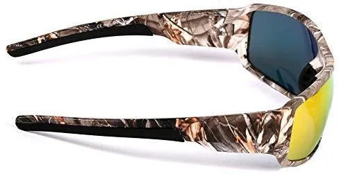 MOTELAN Polarized Outdoor Sports Sunglasses Tr90 Camo Frame for Men Women Driving Fishing Hunting Reduce Glare